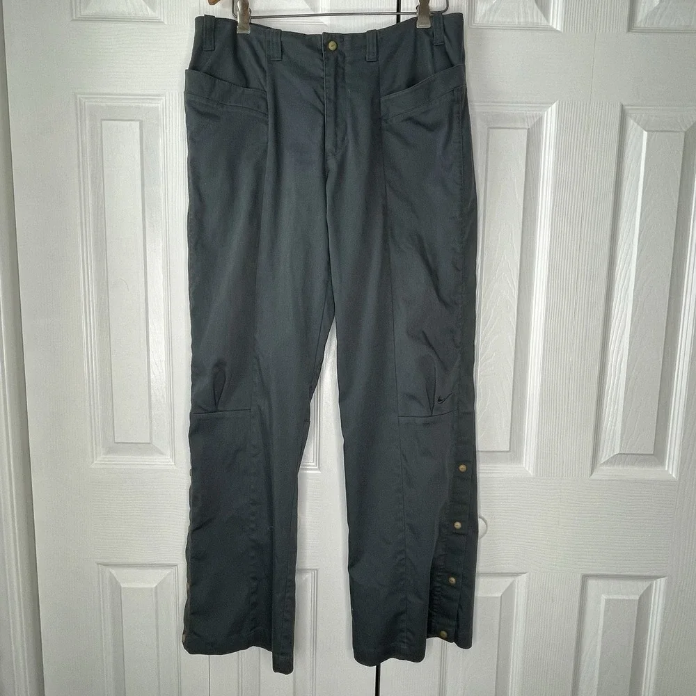 Nike Fit Pants - Green - Women's Large Snap Bottom Hiking Active‎ Pants